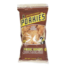 Load image into Gallery viewer, Porkie&#39;s BBQ Pork Rinds 1.75oz bag
