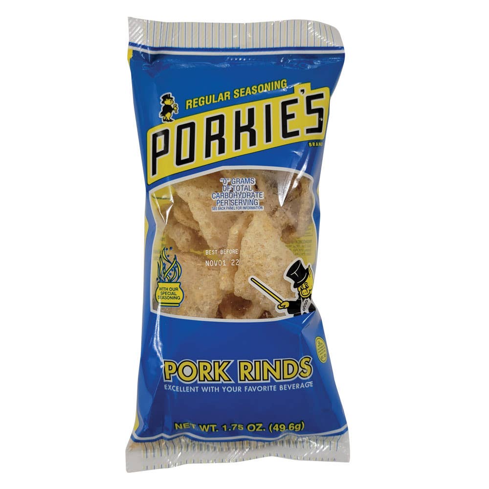 Porkie's Original Flavor Pork Rinds 1.75oz bag
