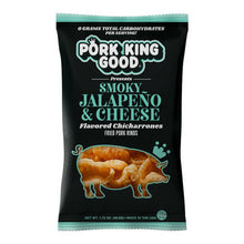 Load image into Gallery viewer, Pork King Good Smoky Jalapeno &amp;Cheese Pork Rinds  1.75oz Bag

